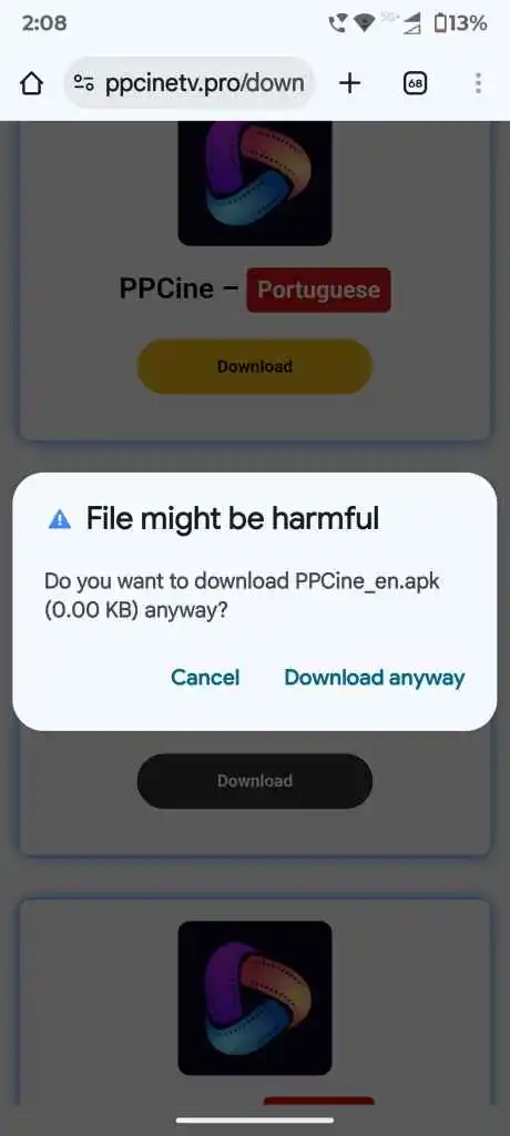 Install PPCine APK 2