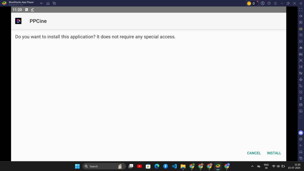 Install it through BlueStacks